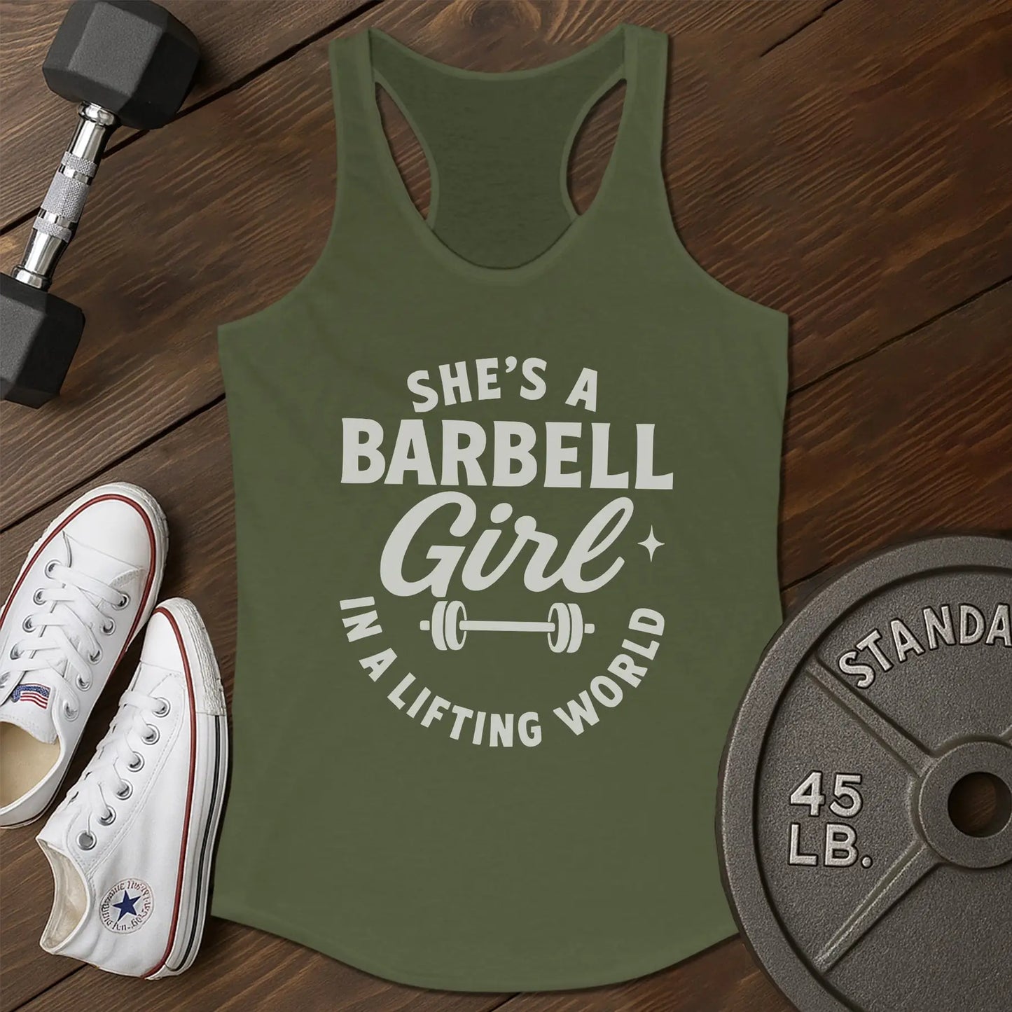 Barbell girl am Tank - green - barbell girl AM tank Green.jpg