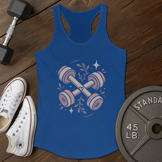 Dumbbell love am Tank - blue - dumbbell love AM tank Blue.jpg