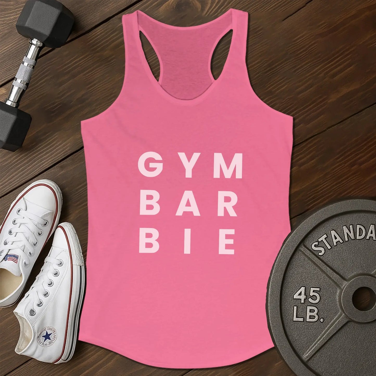 Gym bar bie ae tank - pink - Gym Bar Bie AE T-Shirt tankPink.jpg