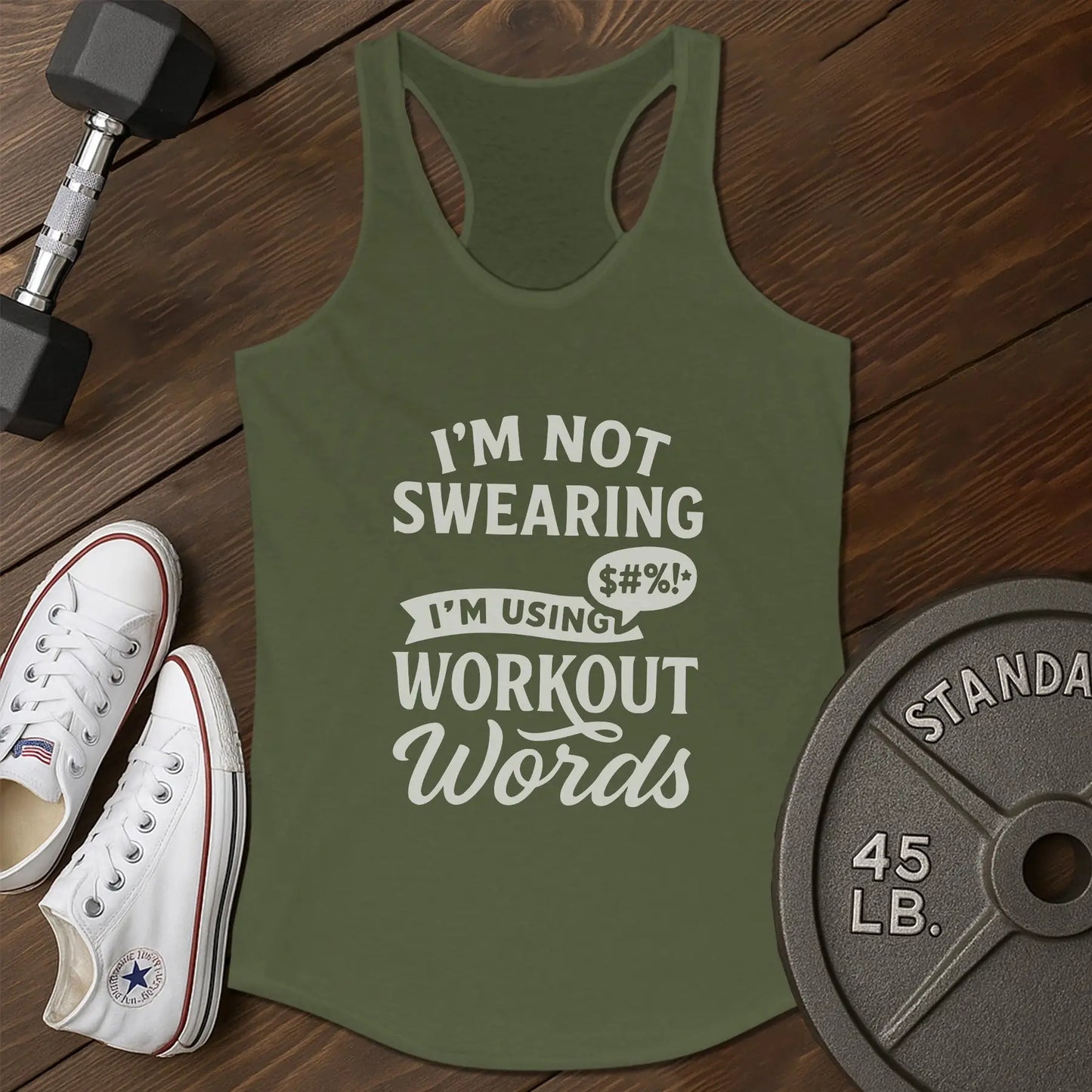Workout words an Tank - green - Workout Words AN tank Green.jpg