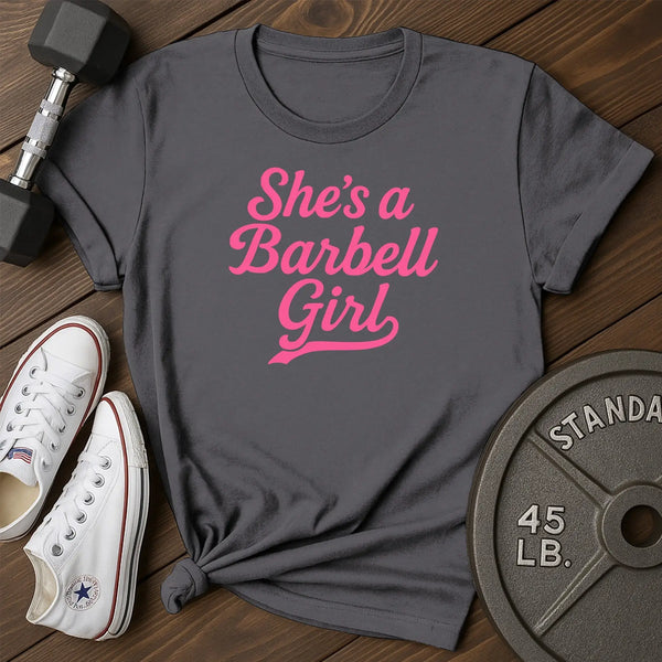Barbell girl ar T-Shirt - charcoal - Barbell Girl AR Charcoal.jpg