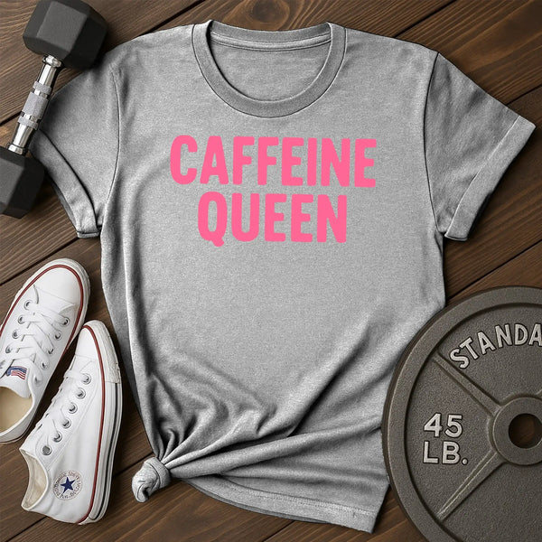 Caffeine queen at T-Shirt - gray - Caffeine Queen AT Gray.jpg