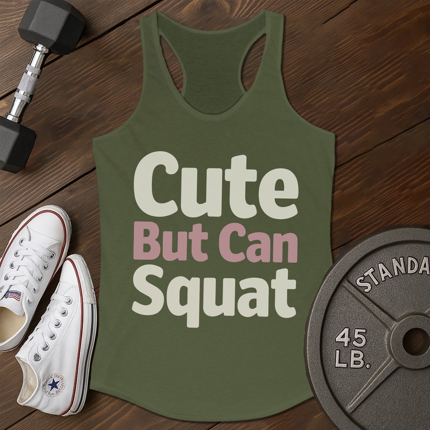 Cute squat be Tank - green - Cute Squat BE tank Green.jpg