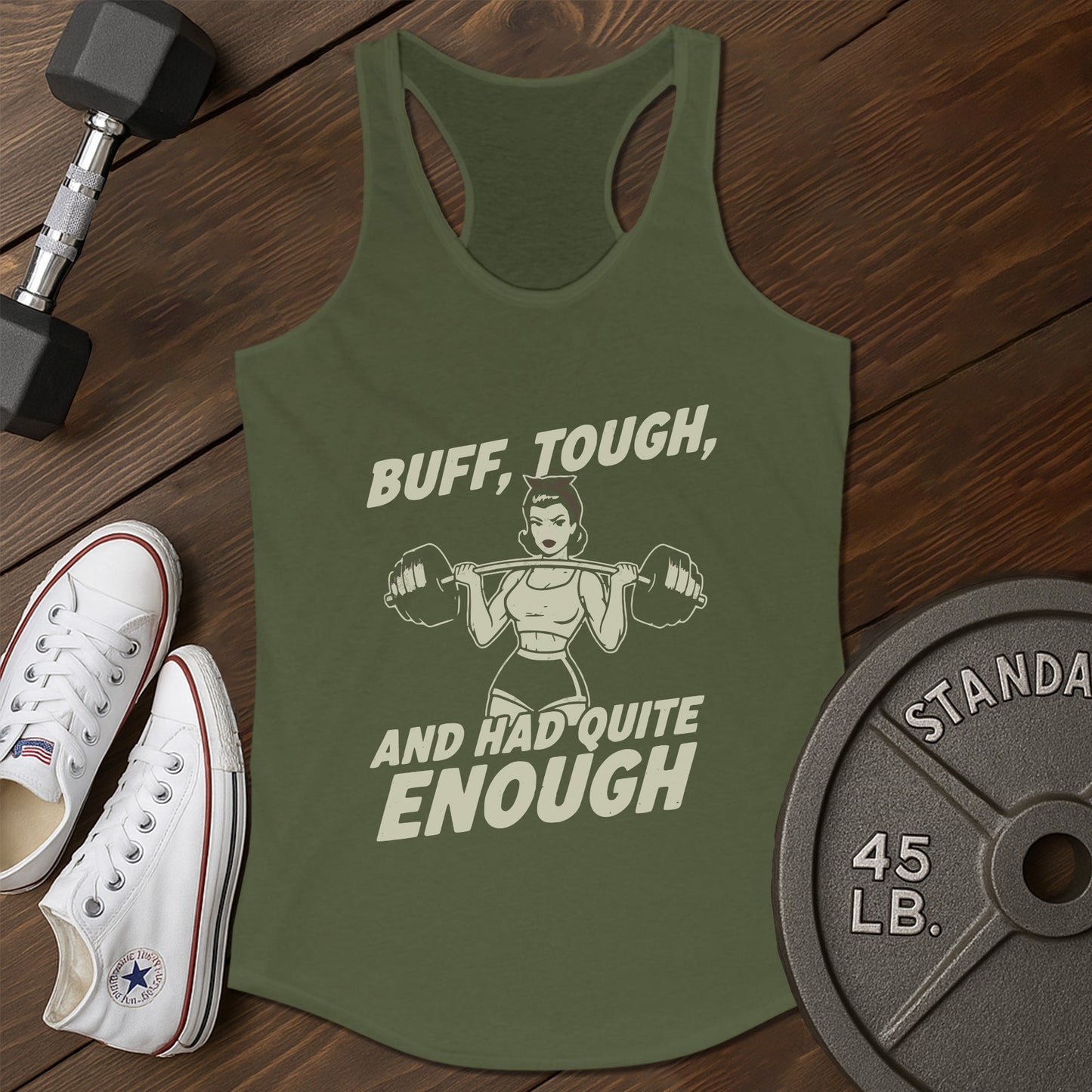 Enough strength ax Tank - green - Enough Strength AX tank Green.jpg