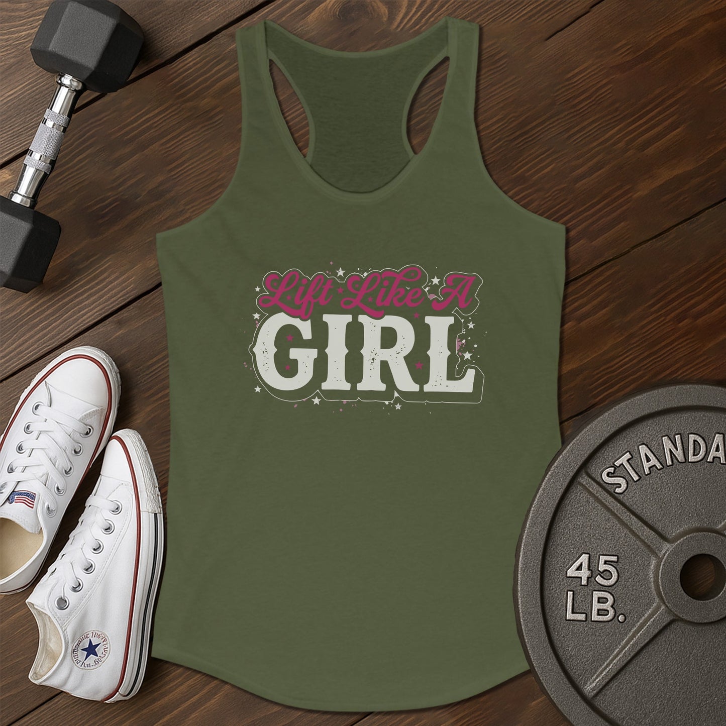 Gym anxiety ax Tank - green - Gym Anxiety AX tank Green.jpg