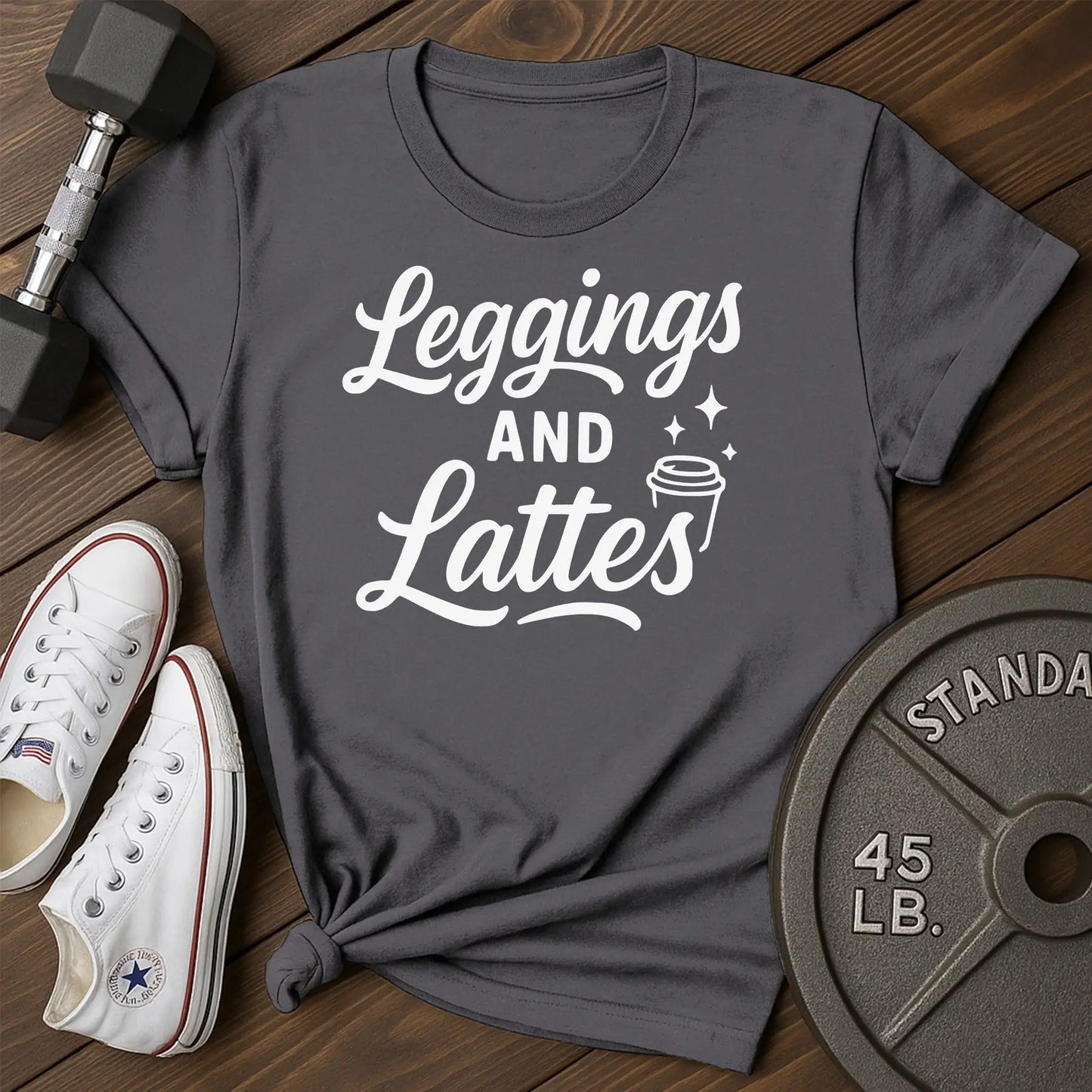 Leggings Lattes Ag T-Shirt - charcoal - Leggings Lattes AG Charcoal.jpg