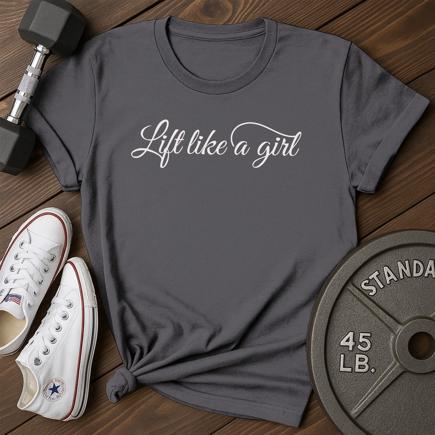 Lift girl ay T-Shirt - charcoal - Lift Girl AY Charcoal.jpg