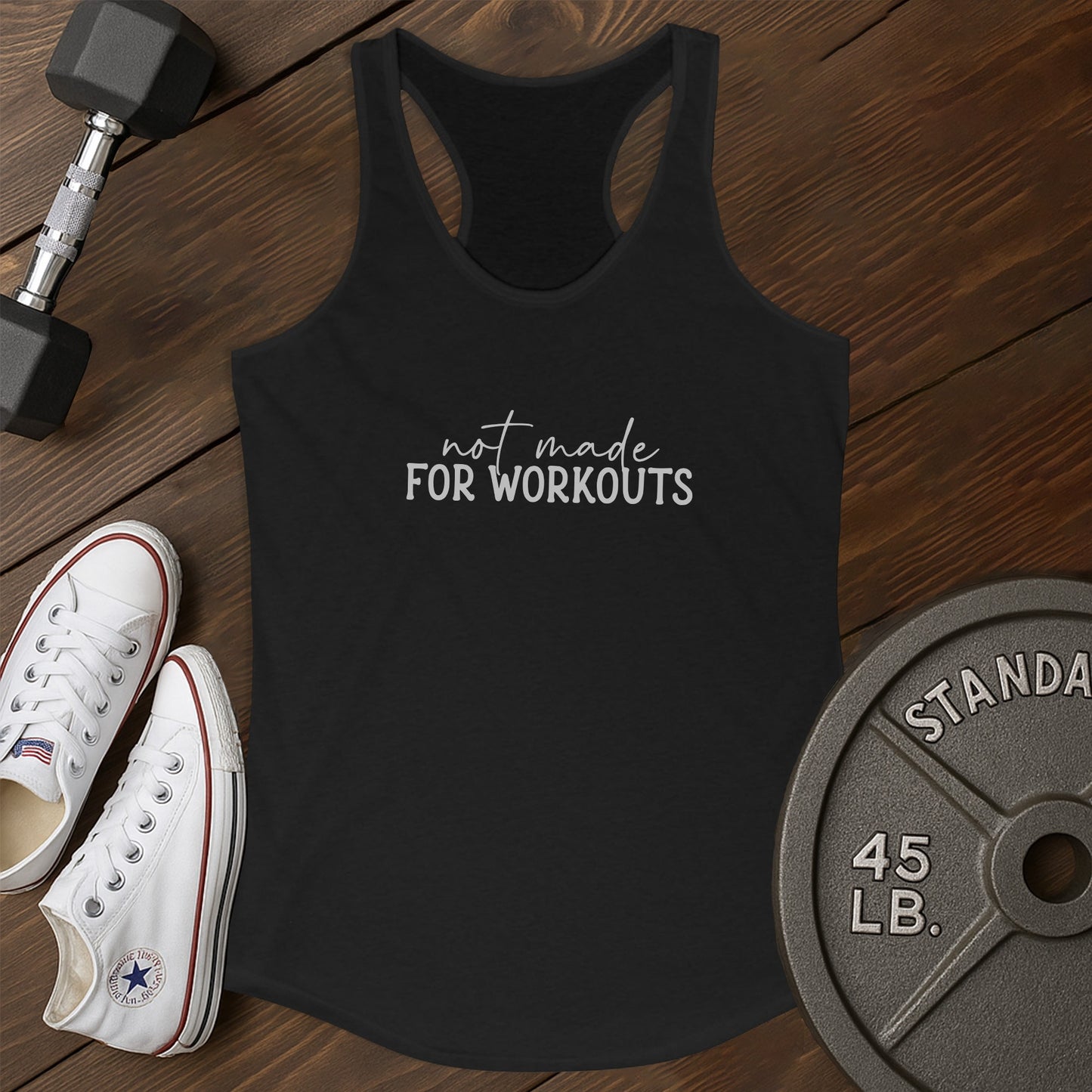 Not workouts az Tank - black - Not Workouts AZ tank Black.jpg