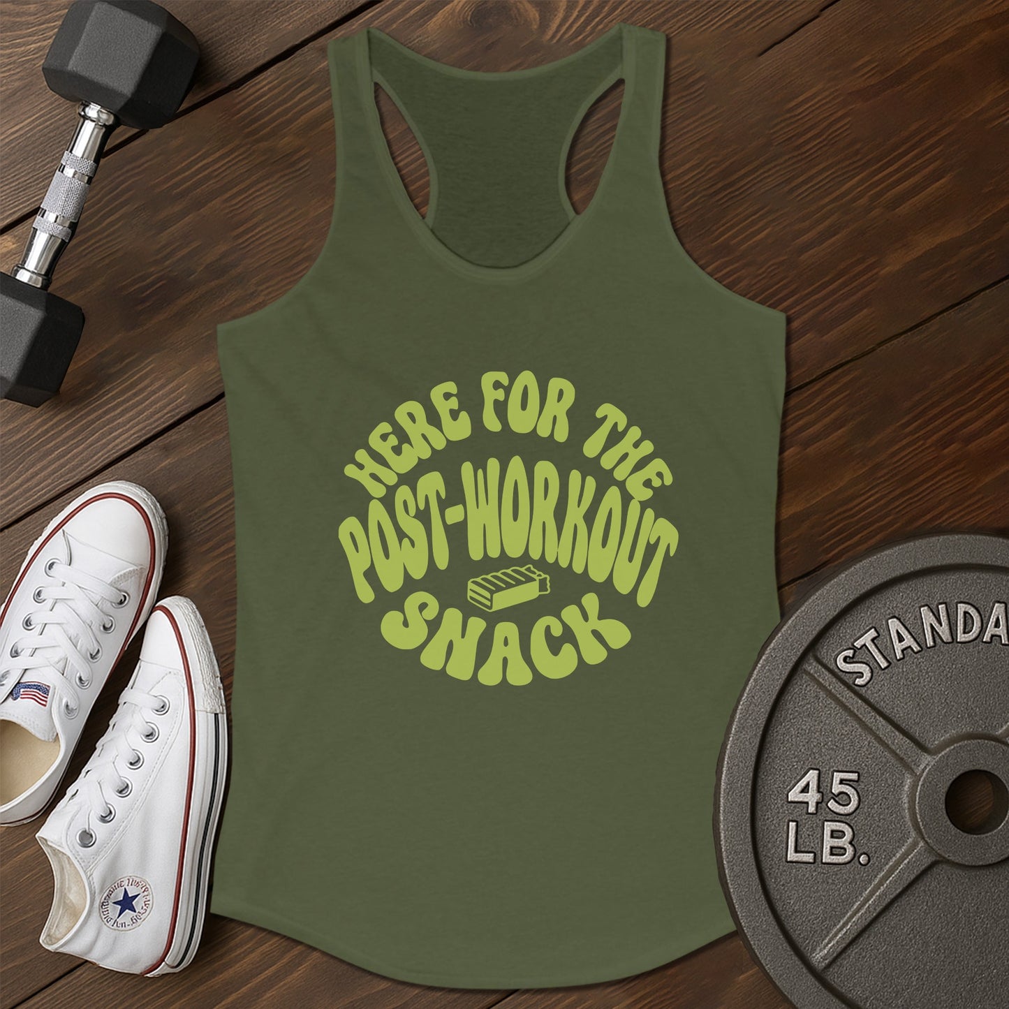 Postworkout snack az Tank - green - Postworkout Snack AZ tank Green.jpg