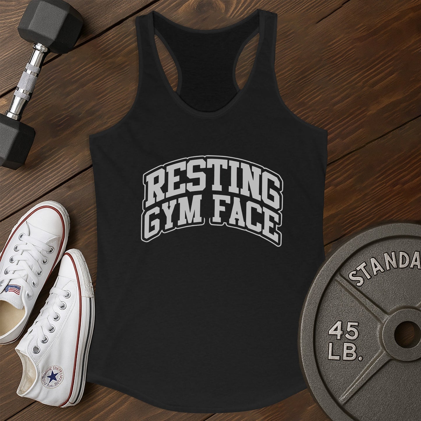 Resting face az Tank - black - Resting Face AZ tank Black.jpg