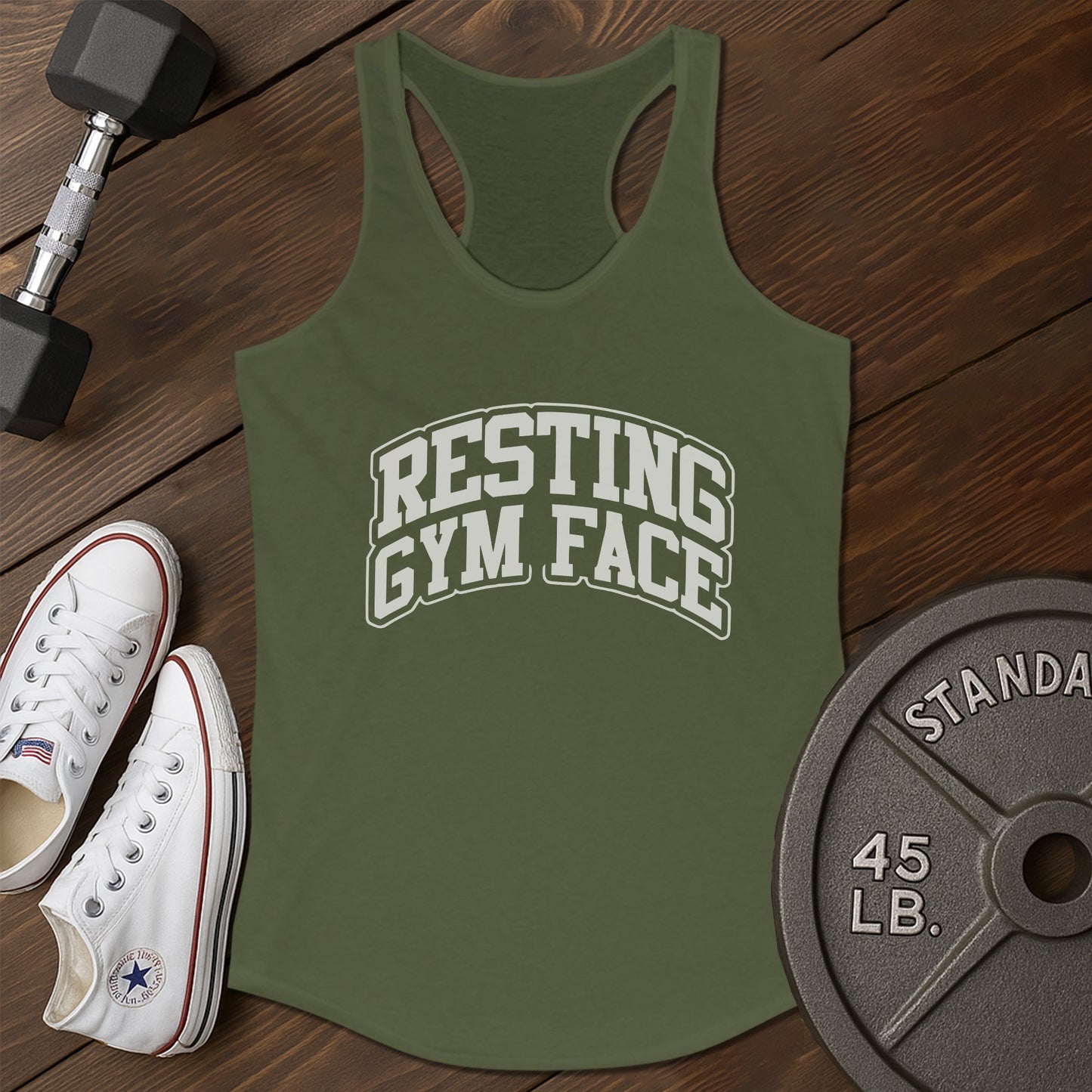 Resting face az Tank - green - Resting Face AZ tank Green.jpg