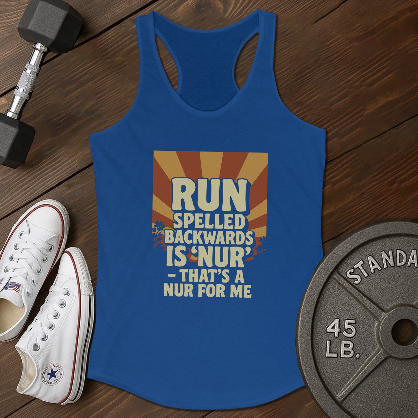 Run backwards bb Tank - blue - Run Backwards BB tank Blue.jpg