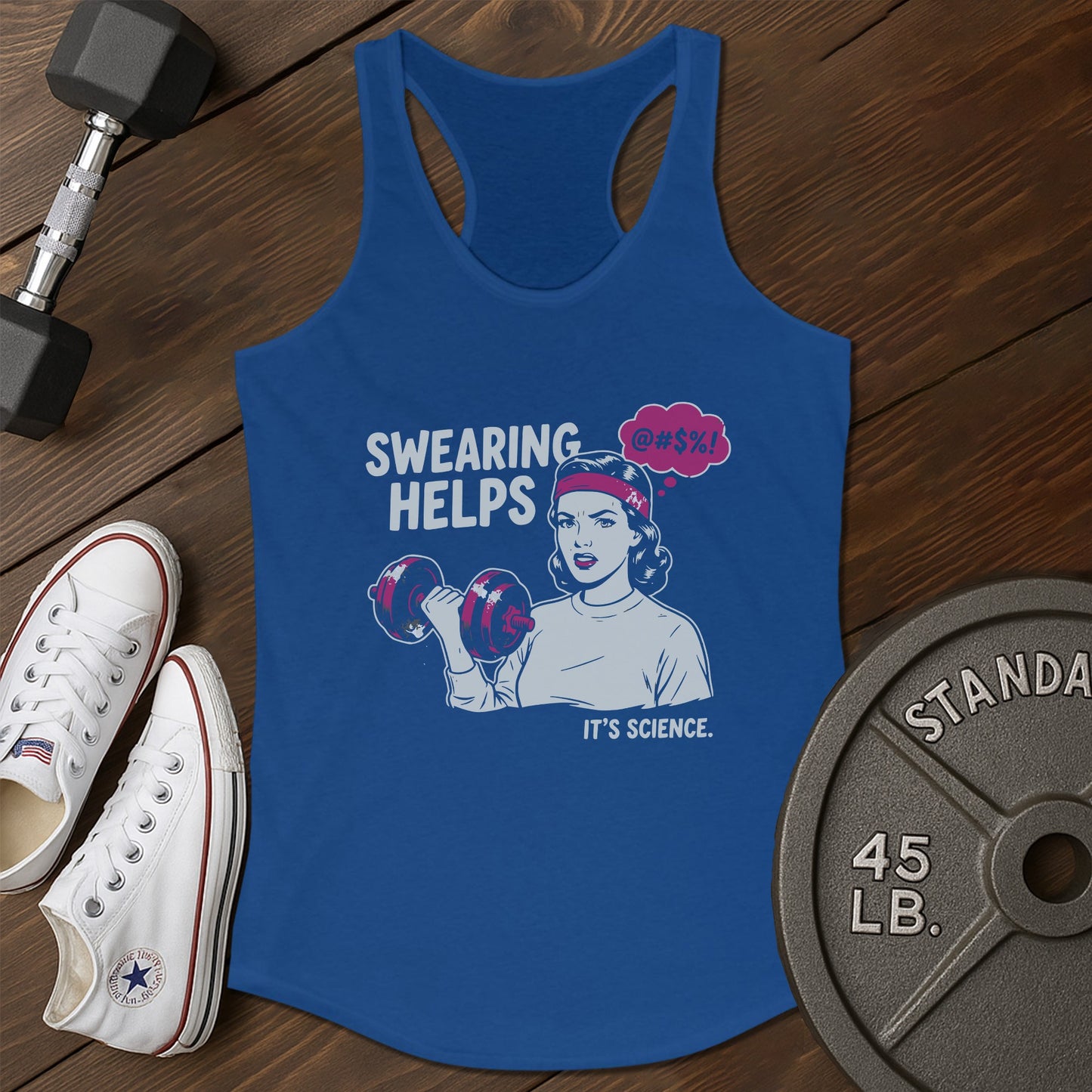 Science swearing ax Tank - blue - Science Swearing AX tank Blue.jpg