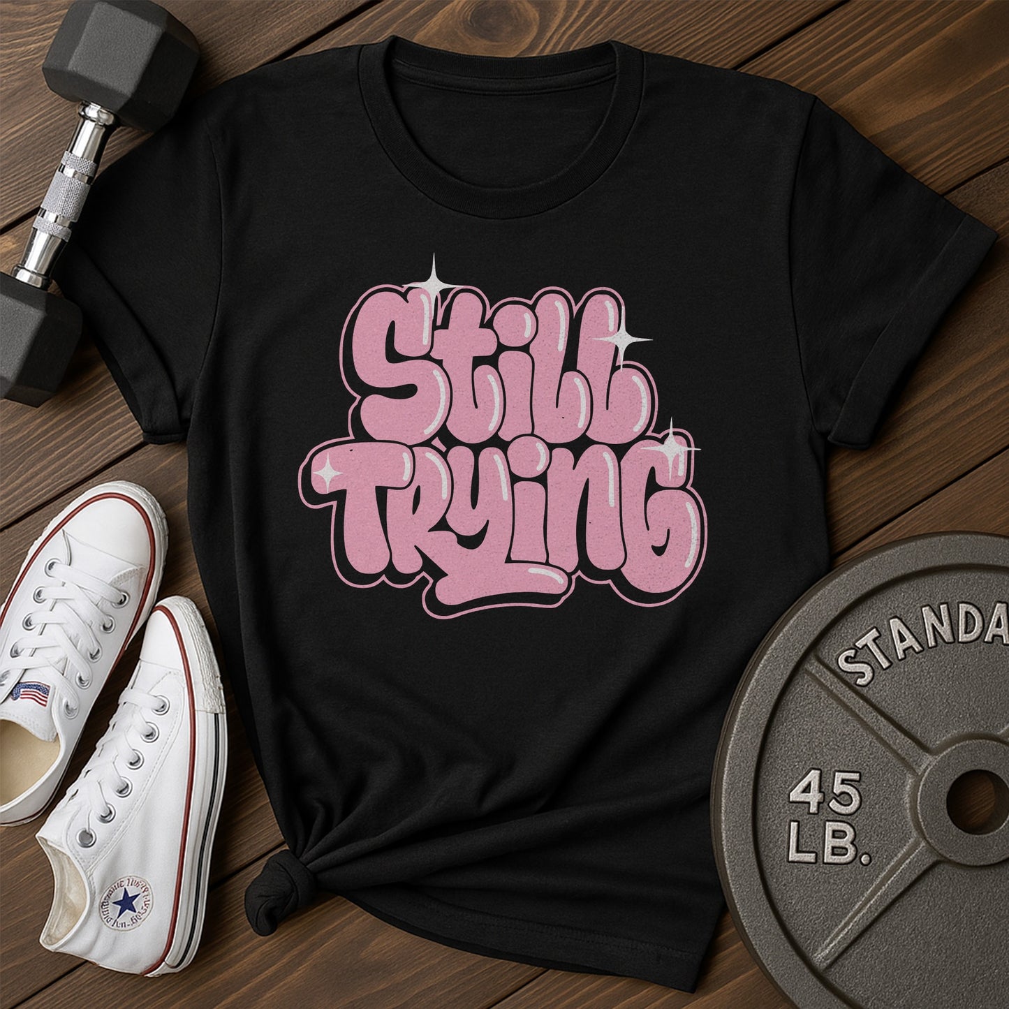 Still trying bb T-Shirt - black - Still Trying BB Black.jpg