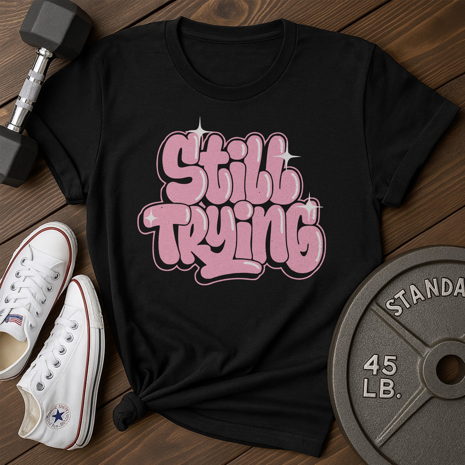 Still trying bb T-Shirt - black - Still Trying BB Black.jpg
