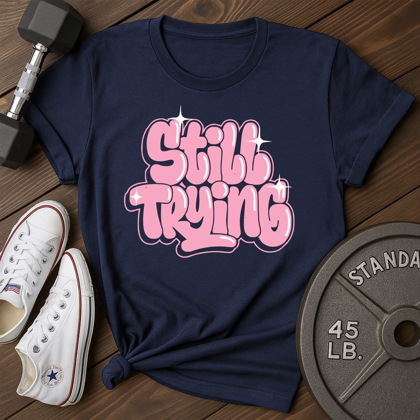 Still trying bb T-Shirt - blue - Still Trying BB Blue.jpg