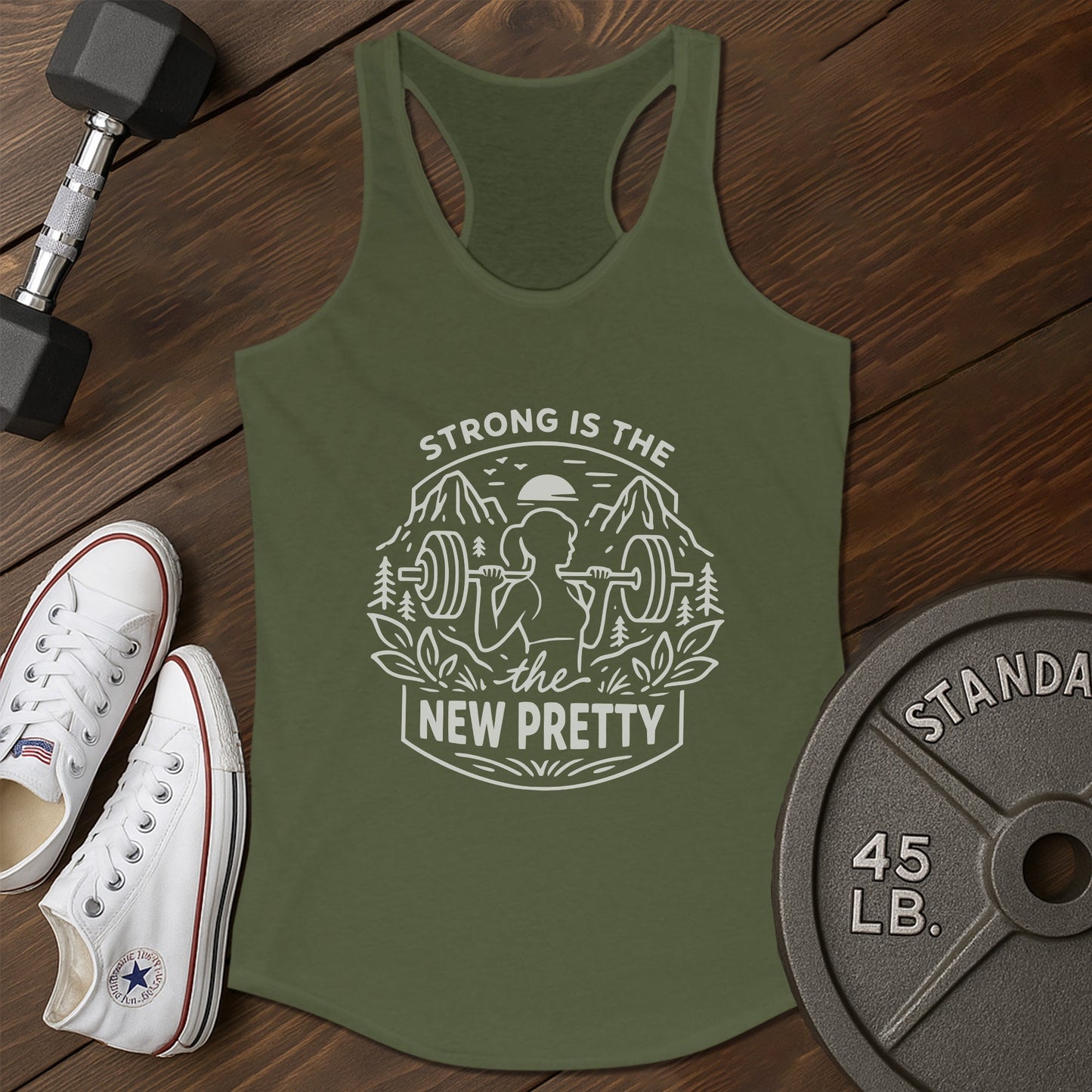 Strong pretty bb Tank - green - Strong Pretty BB tank Green.jpg