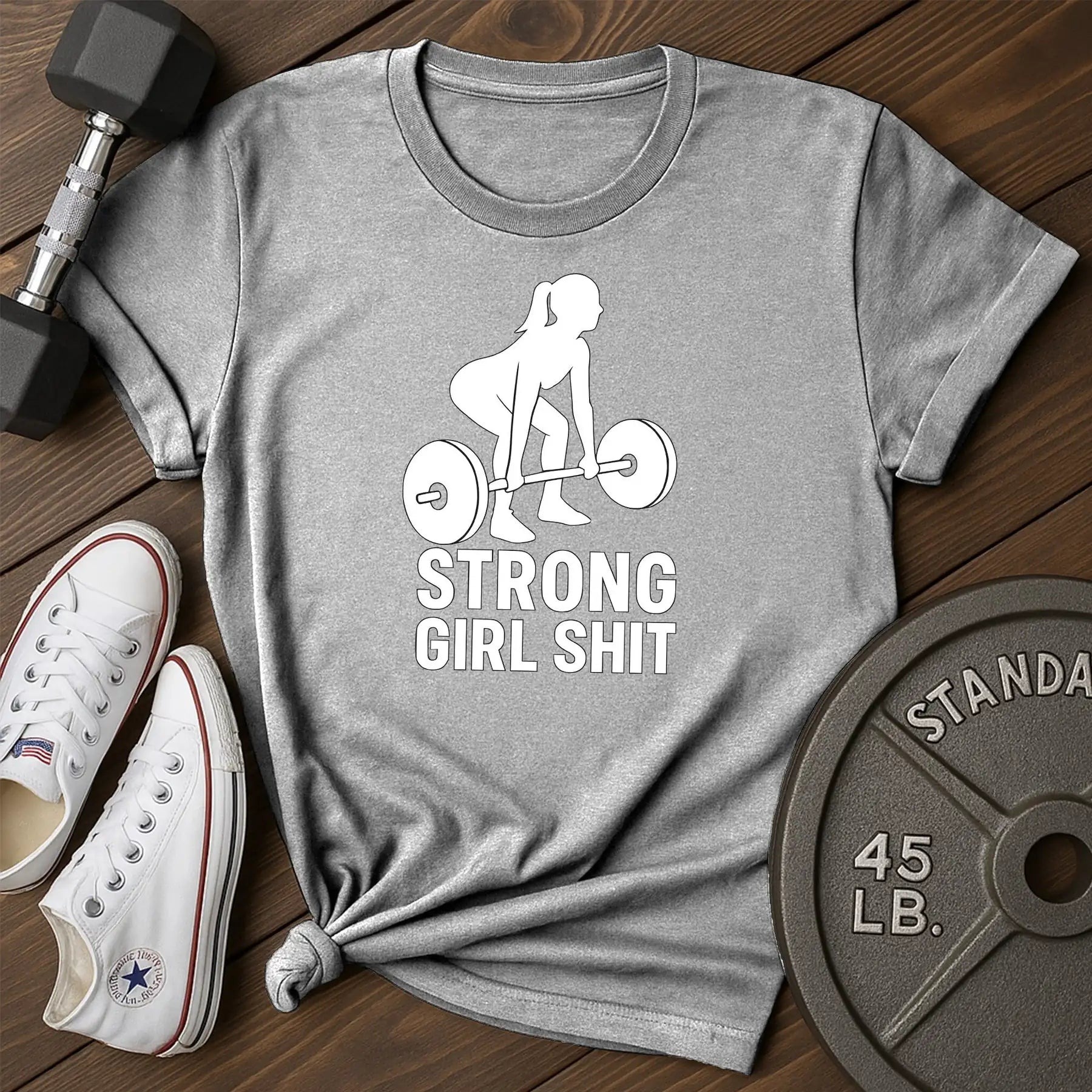 Strong girl ar T-Shirt - gray - Strong Girl AR Gray.jpg