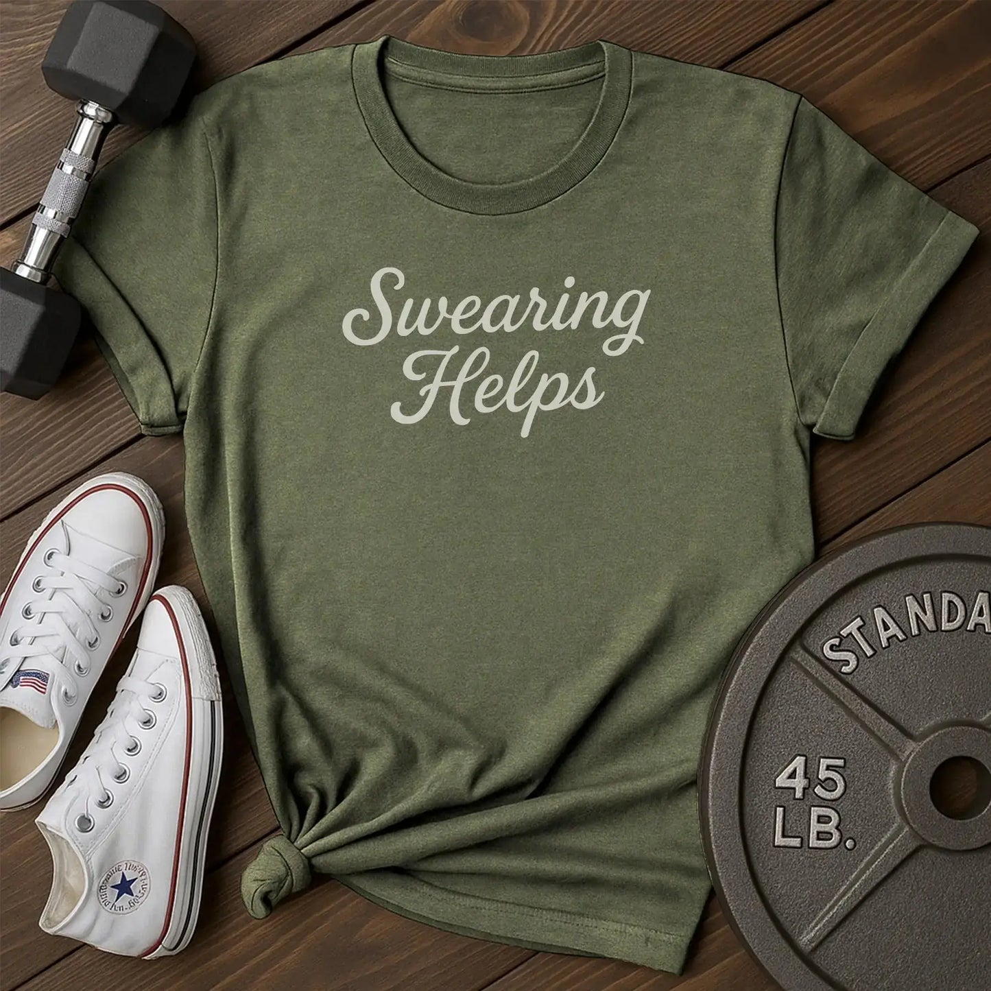 Swearing helps af t-shirt - green - Swearing Helps AF T-Shirt shirt3 Green.jpg
