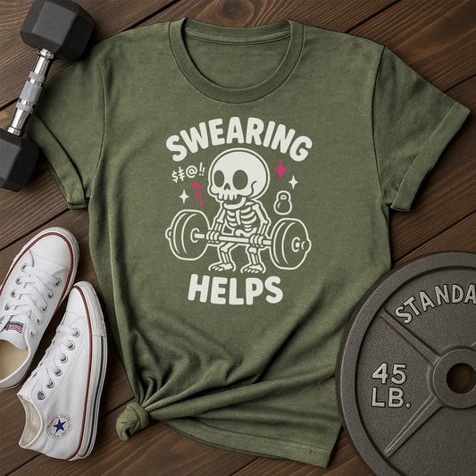 Swearing helps as T-Shirt - green - Swearing Helps AS Green.jpg