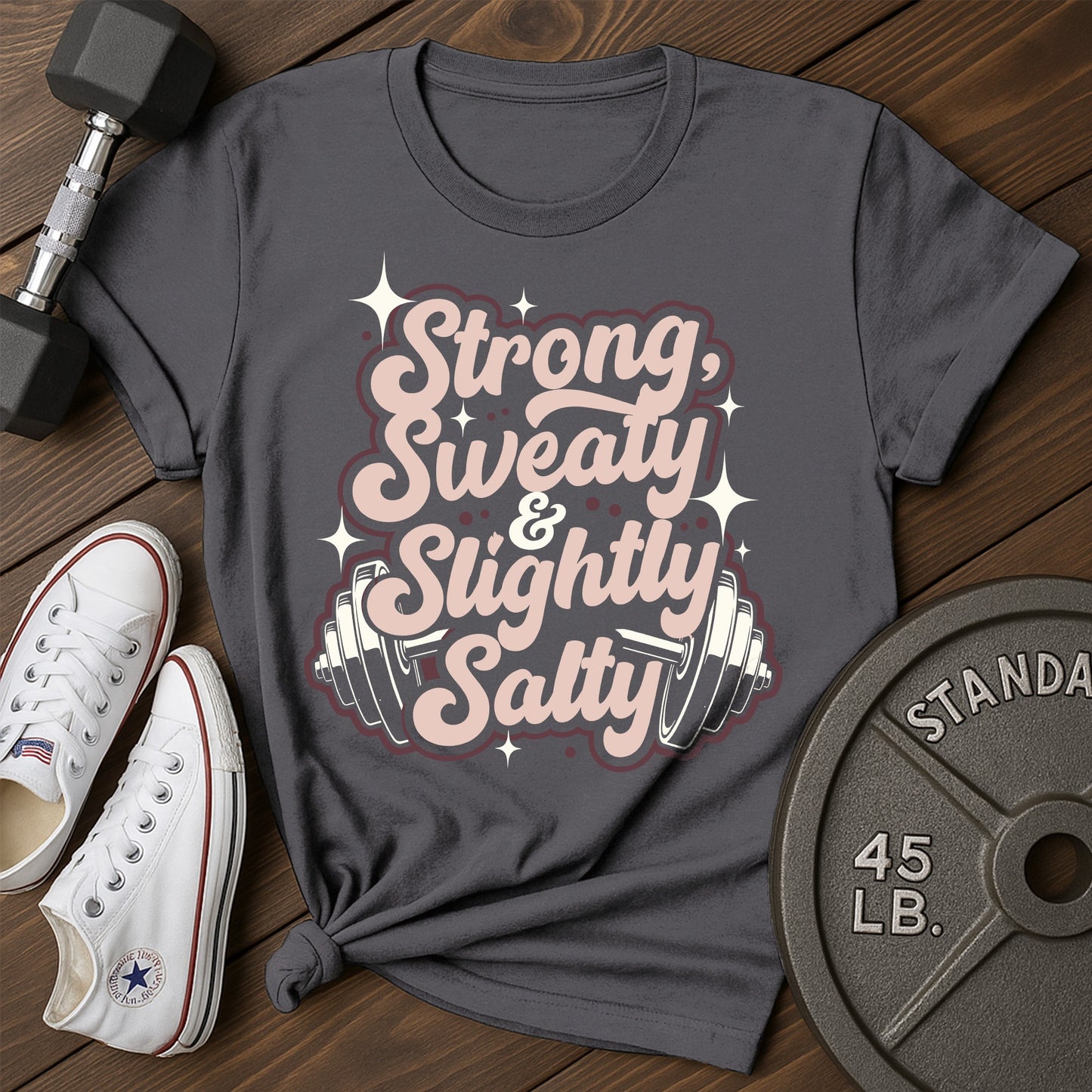 Sweaty strong be T-Shirt - charcoal - Sweaty Strong BE Charcoal.jpg