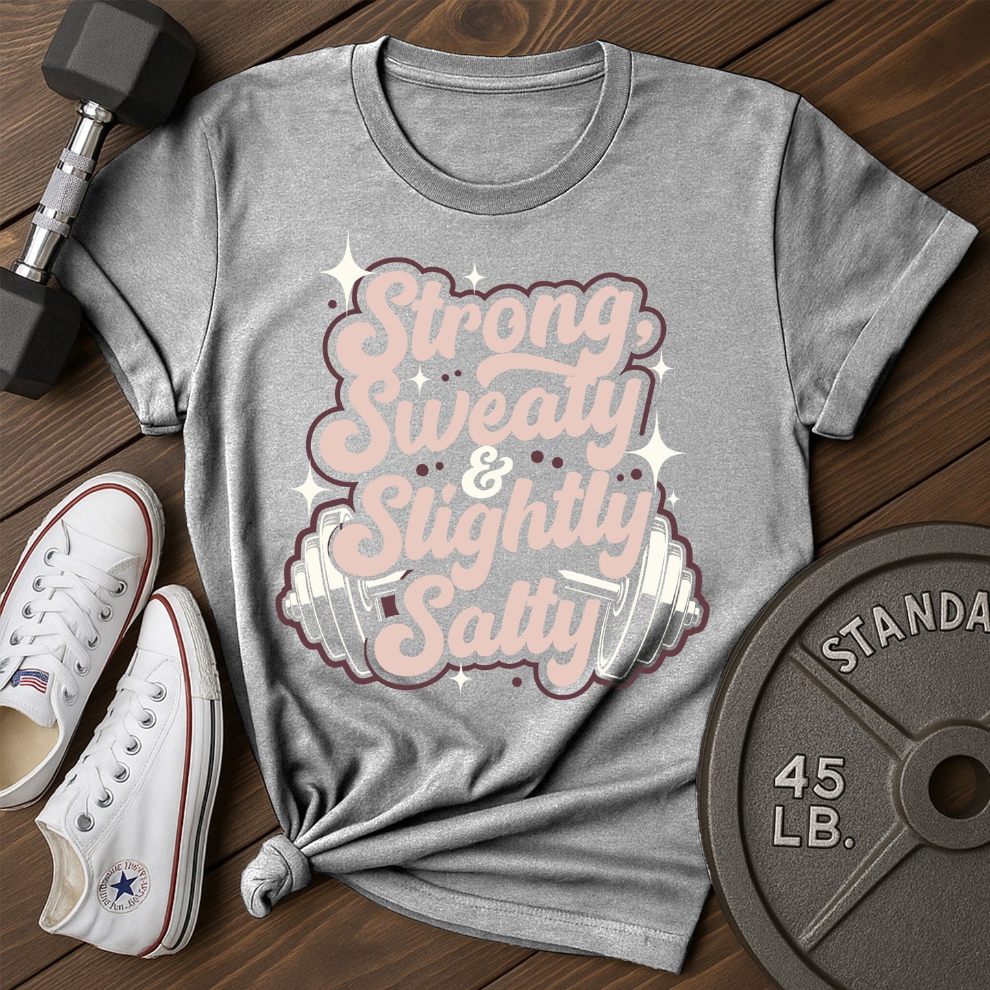 Sweaty strong be T-Shirt - gray - Sweaty Strong BE Gray.jpg