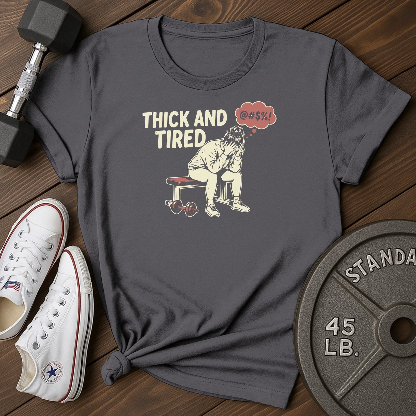 Tired power ax T-Shirt - charcoal - Tired Power AX Charcoal.jpg