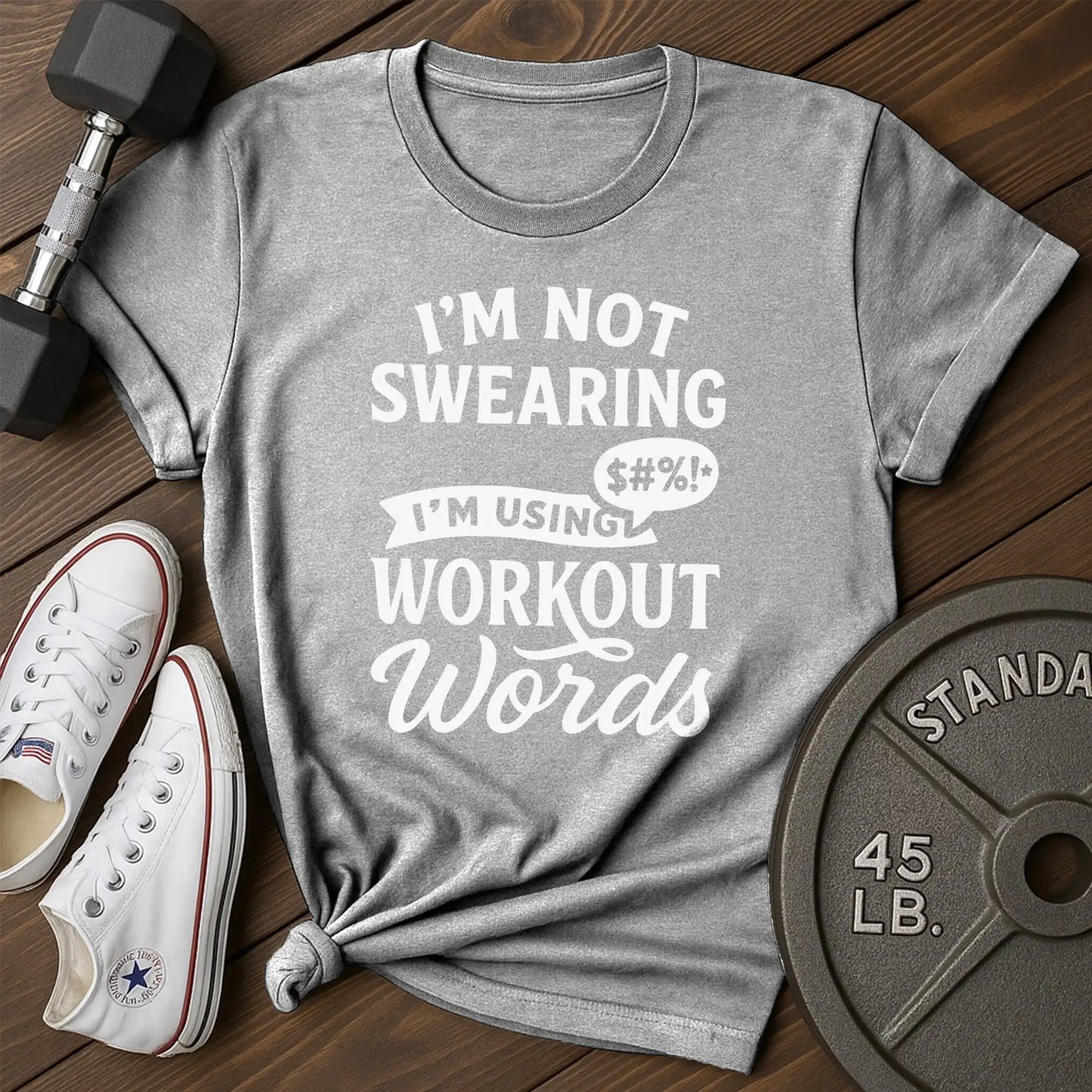 Workout words an T-Shirt - gray - Workout Words AN Gray.jpg