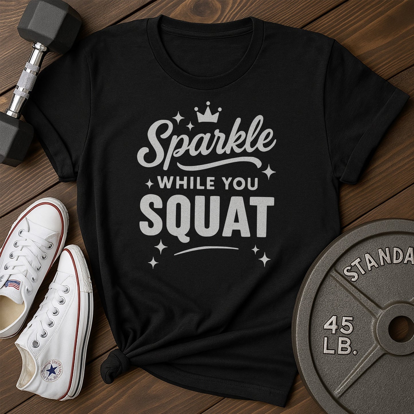 Sparkle squats am T-Shirt - black - sparkle squats AM Black.jpg