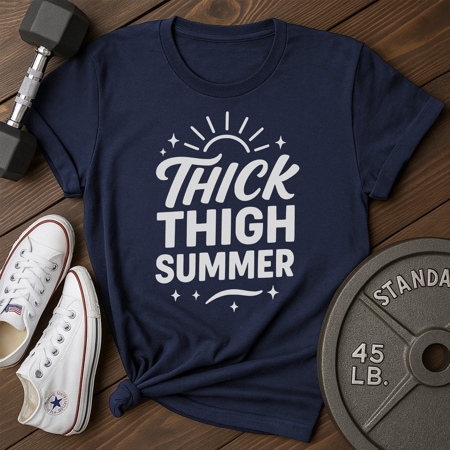 Thick thighs am T-Shirt - blue - thick thighs AM Blue.jpg